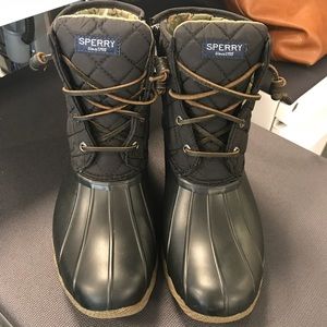 Sperry duck boots, Black- size 8